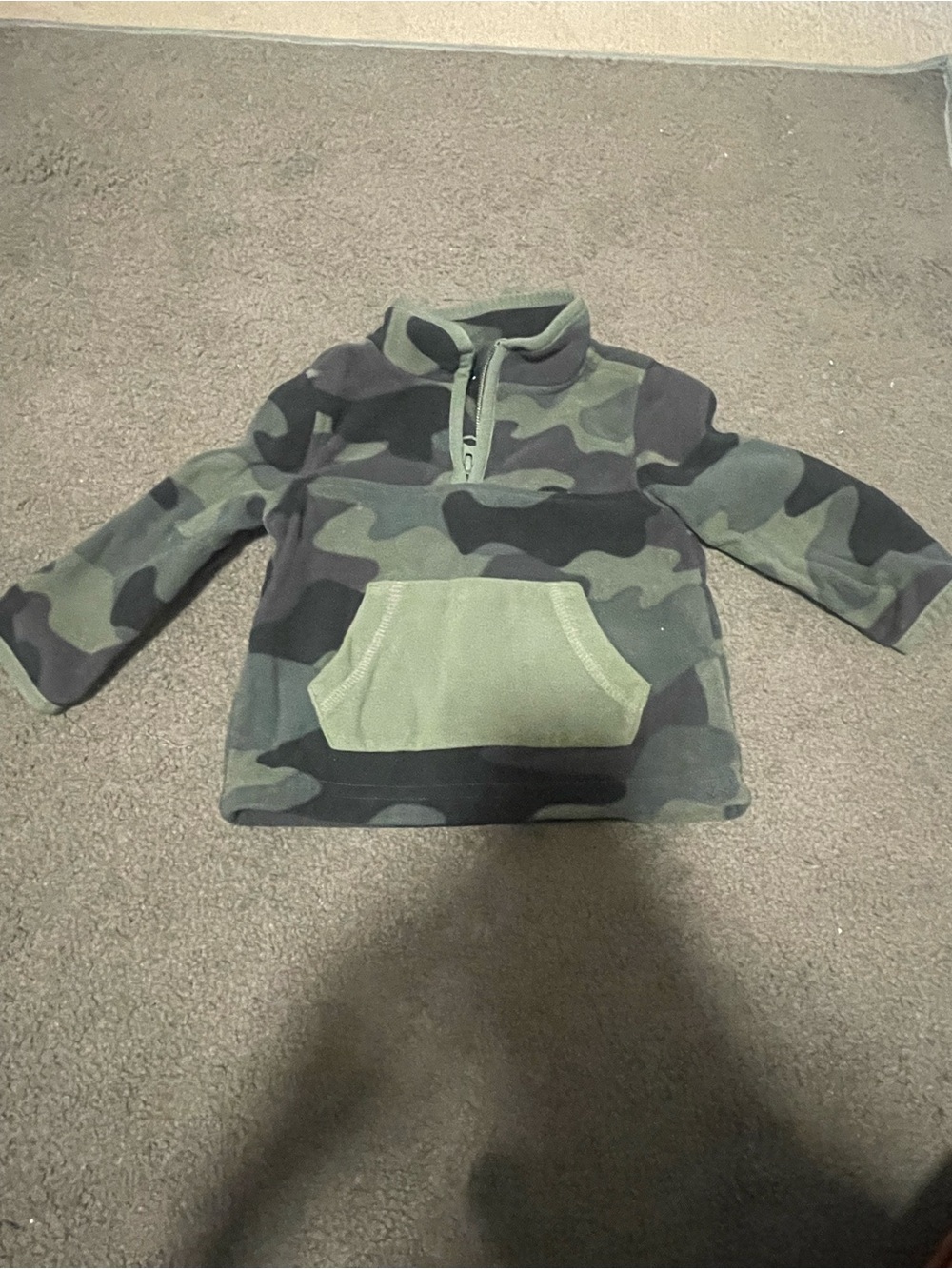 Kids Camo Fleece Pullover Hoodie - Green